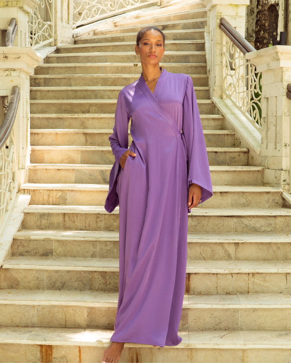 Purple Rain - EcoVero Satin Amara Dress