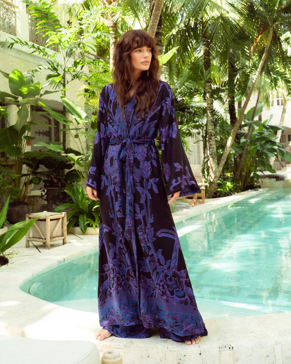 Orchid Moonlight - EcoVero Maxi Kaftan (Out of Stock)