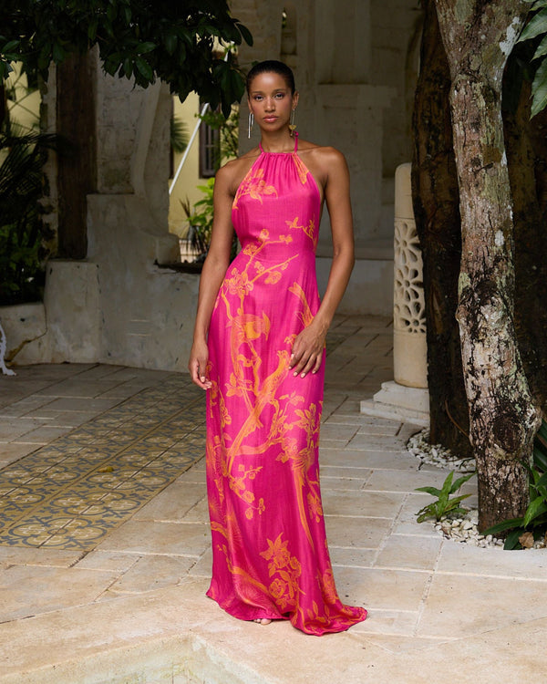 Bougainvillea - Modal Halter Dress
