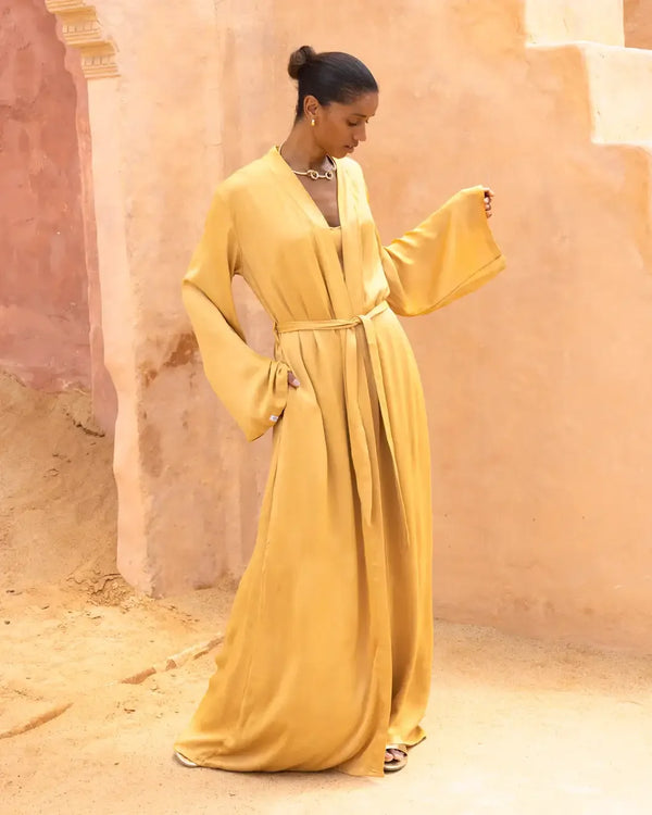 Ancient Light - EcoVero Satin Maxi Kaftan