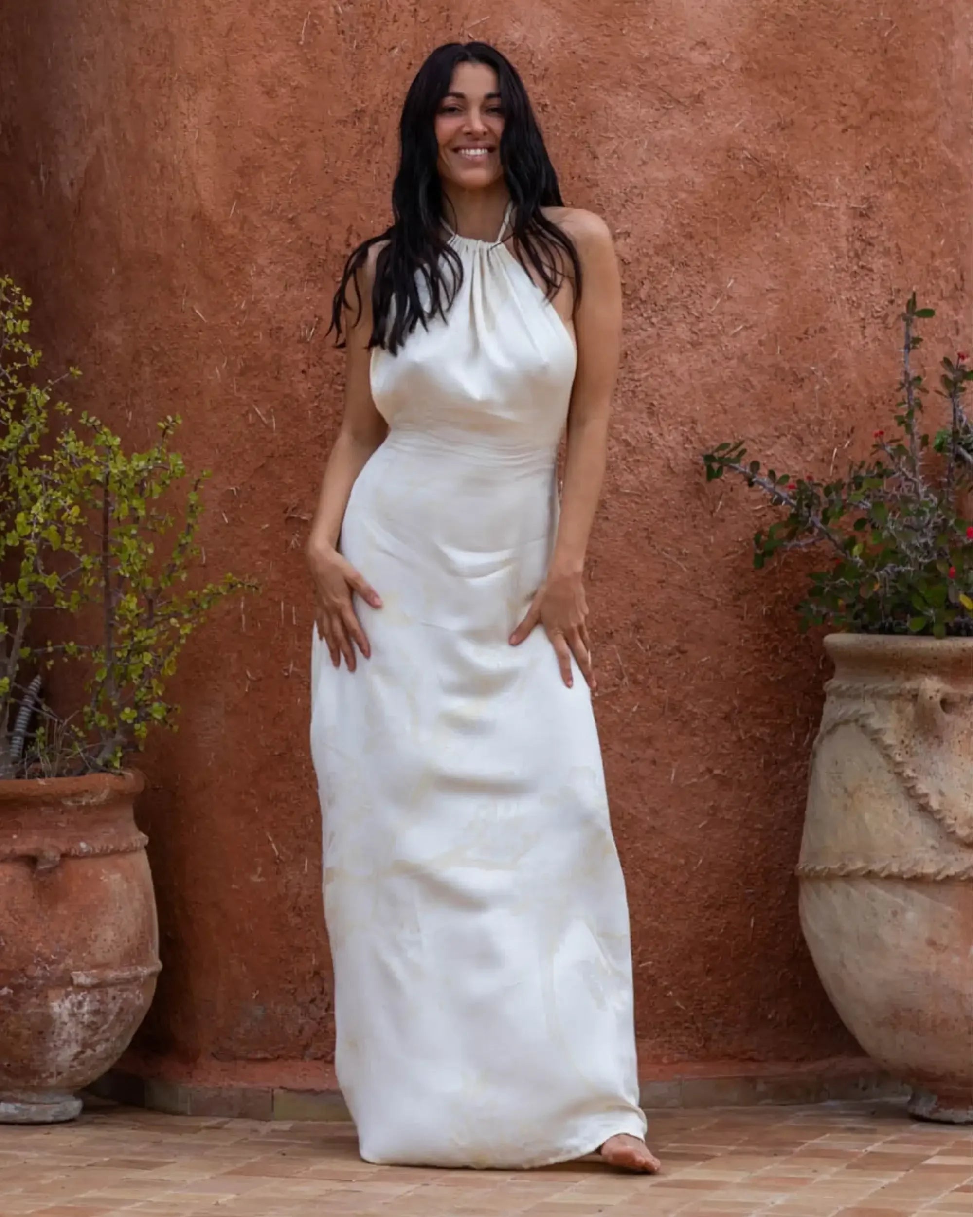 Modal Halter Dress Snowdrop Modal Halter Dress Snowdrop