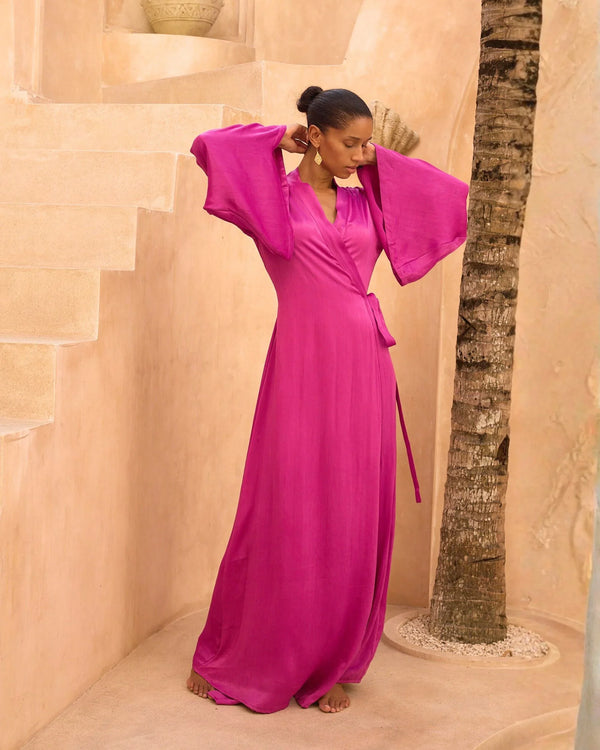 Fuchsia Silence - EcoVero Amara Dress