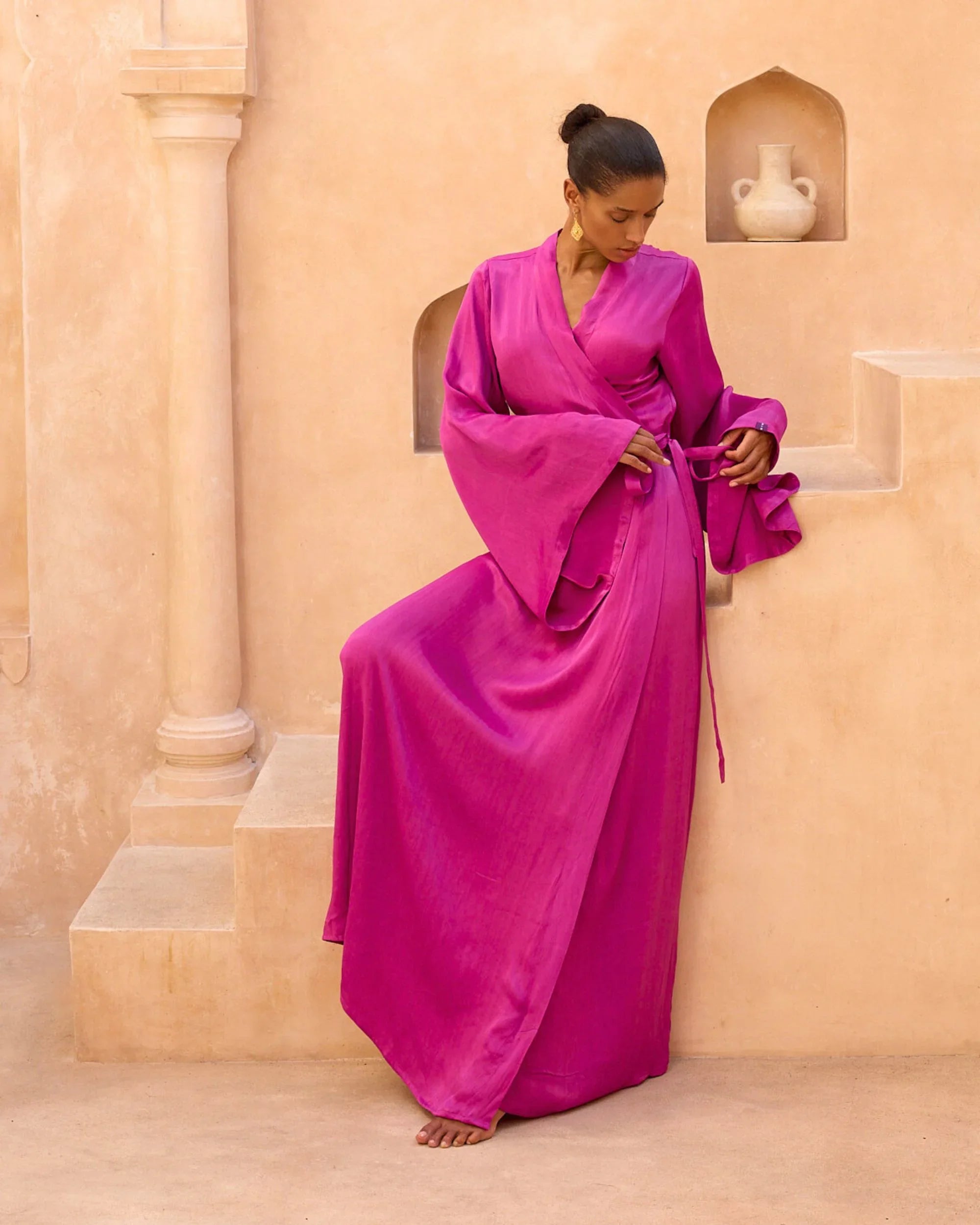 EcoVero Amara Dress Fuchsia Silence