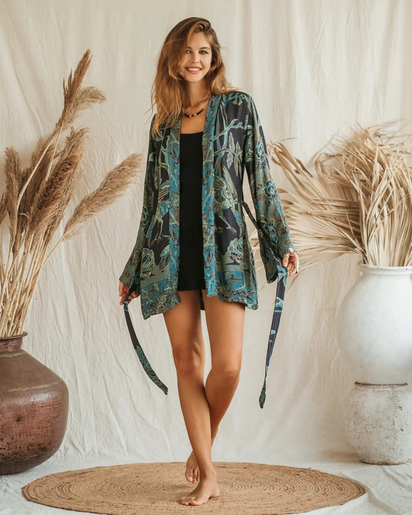 Baby it's Blue - EcoVero Short Kimono (Out of stock)