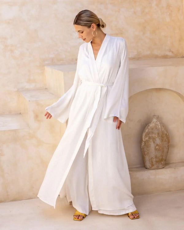 Divine Light - EcoVero Satin Maxi Kaftan