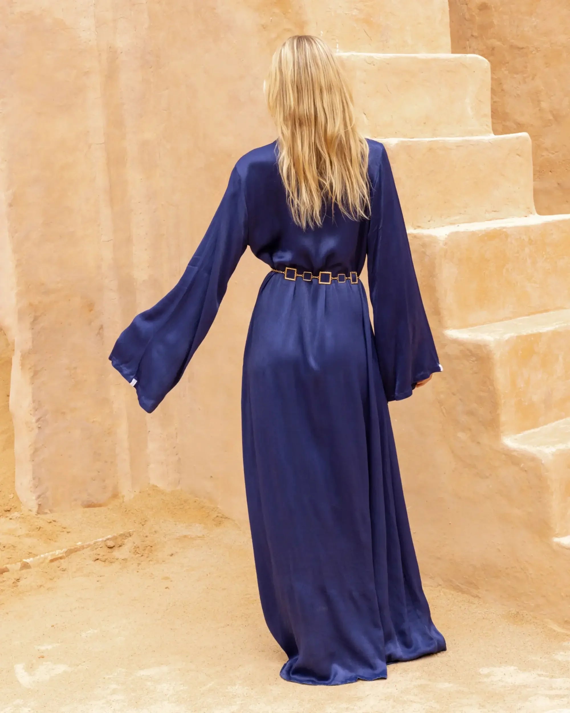 kaftan dress in silk Honey Satin Kaftan Dress Petite