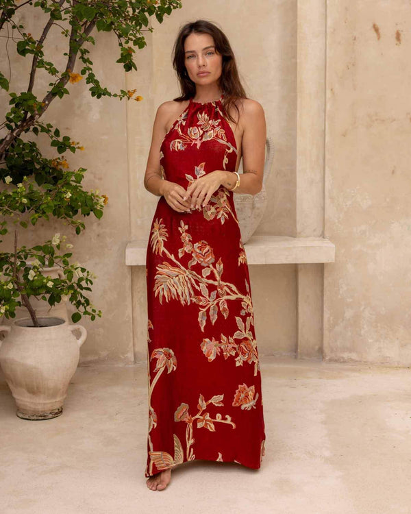 River of Roses - EcoVero Halter Dress