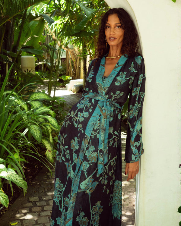Baby it's Blue - Modal Maxi Kaftan