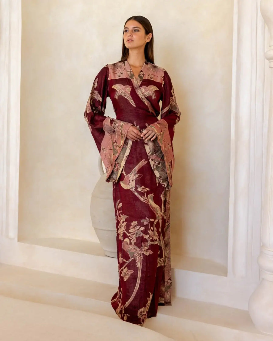 Wineberry Dream - Modal Amara Dress (Pre-order - delivery in January)