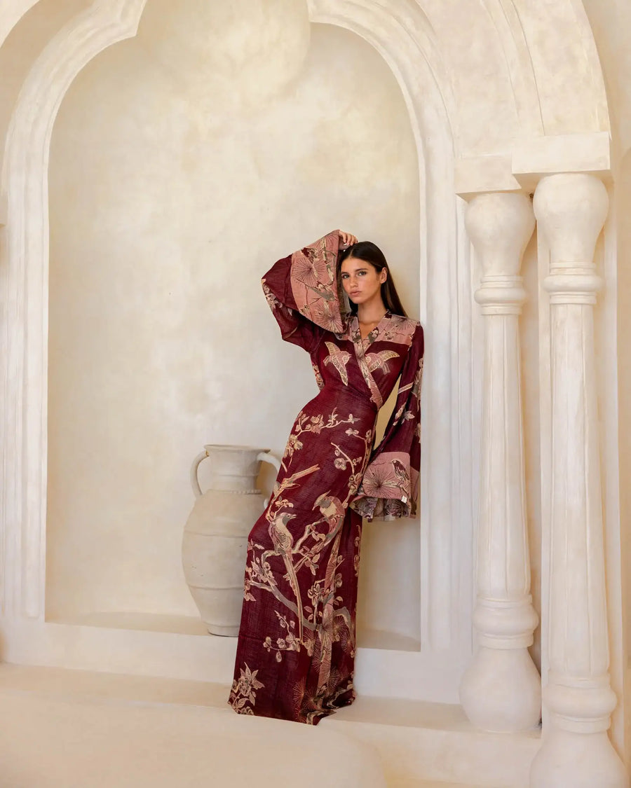 Wineberry Dream - Modal Amara Dress (Pre-order - delivery in January)