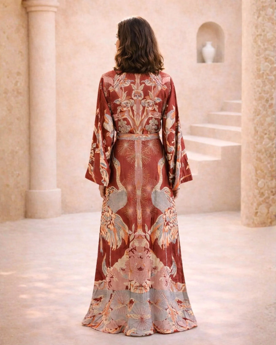 Modal Maxi Kaftan River of Roses