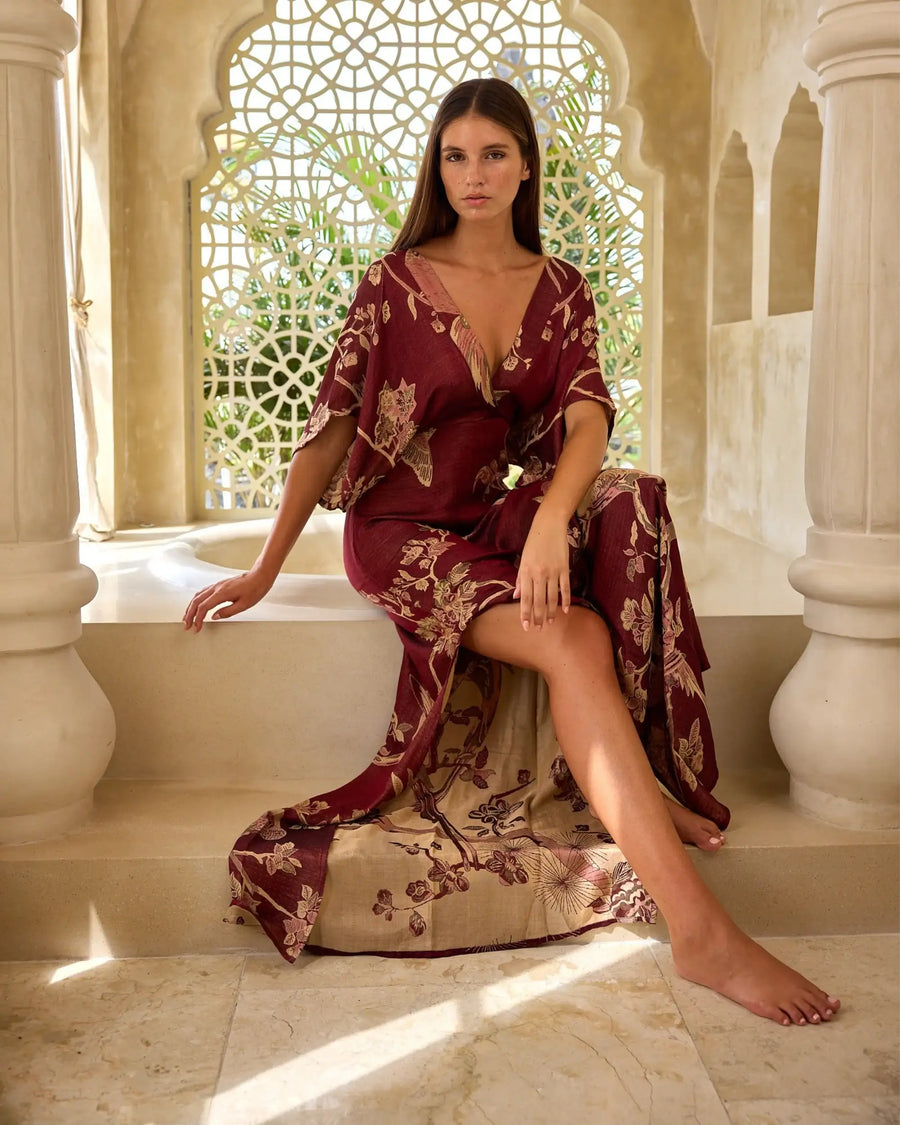 Wineberry Dream - Modal Leela Dress (Pre-order - delivery in January)