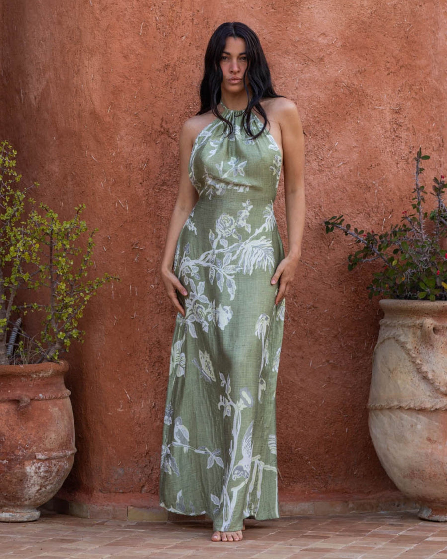 Sage - Halter Dress