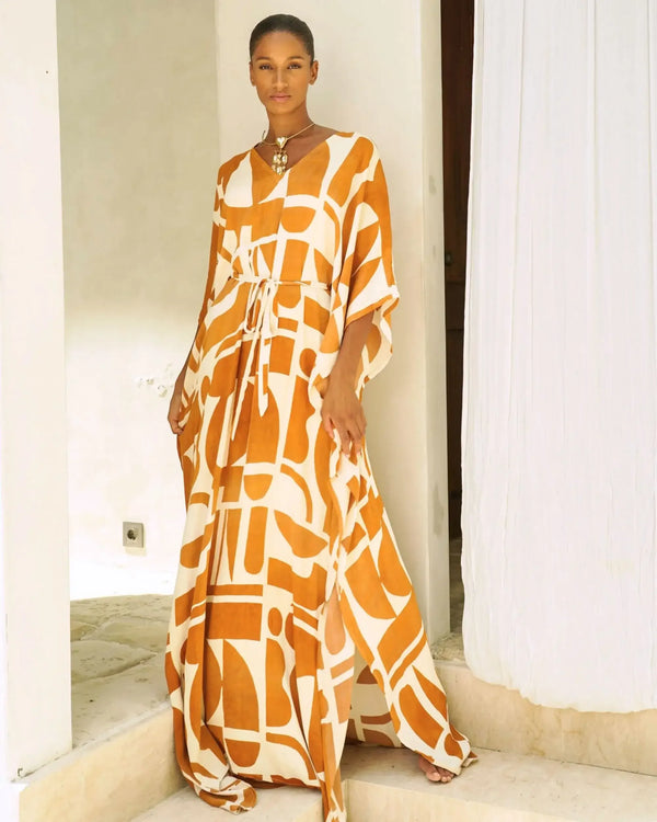 Akara - EcoVero Satin Classic Kaftan