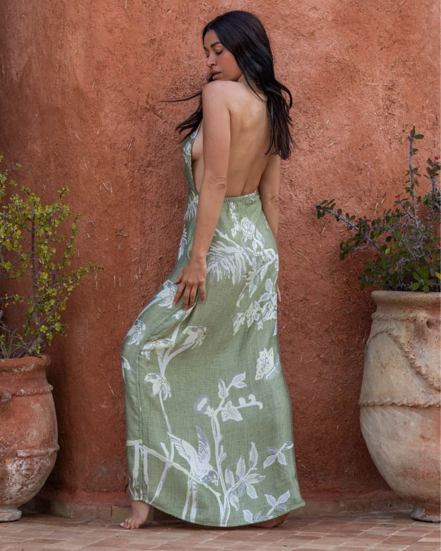 Sage - Halter Dress