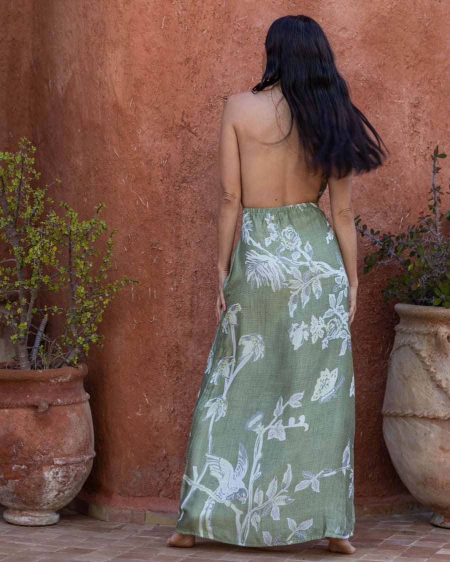 Sage - Halter Dress