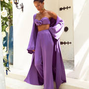 Purple Rain - EcoVero Satin Pants