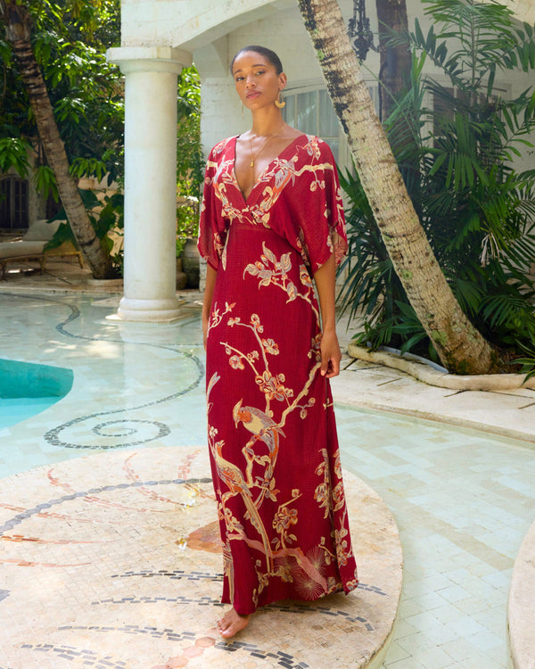 River of Roses - Modal Leela Dress