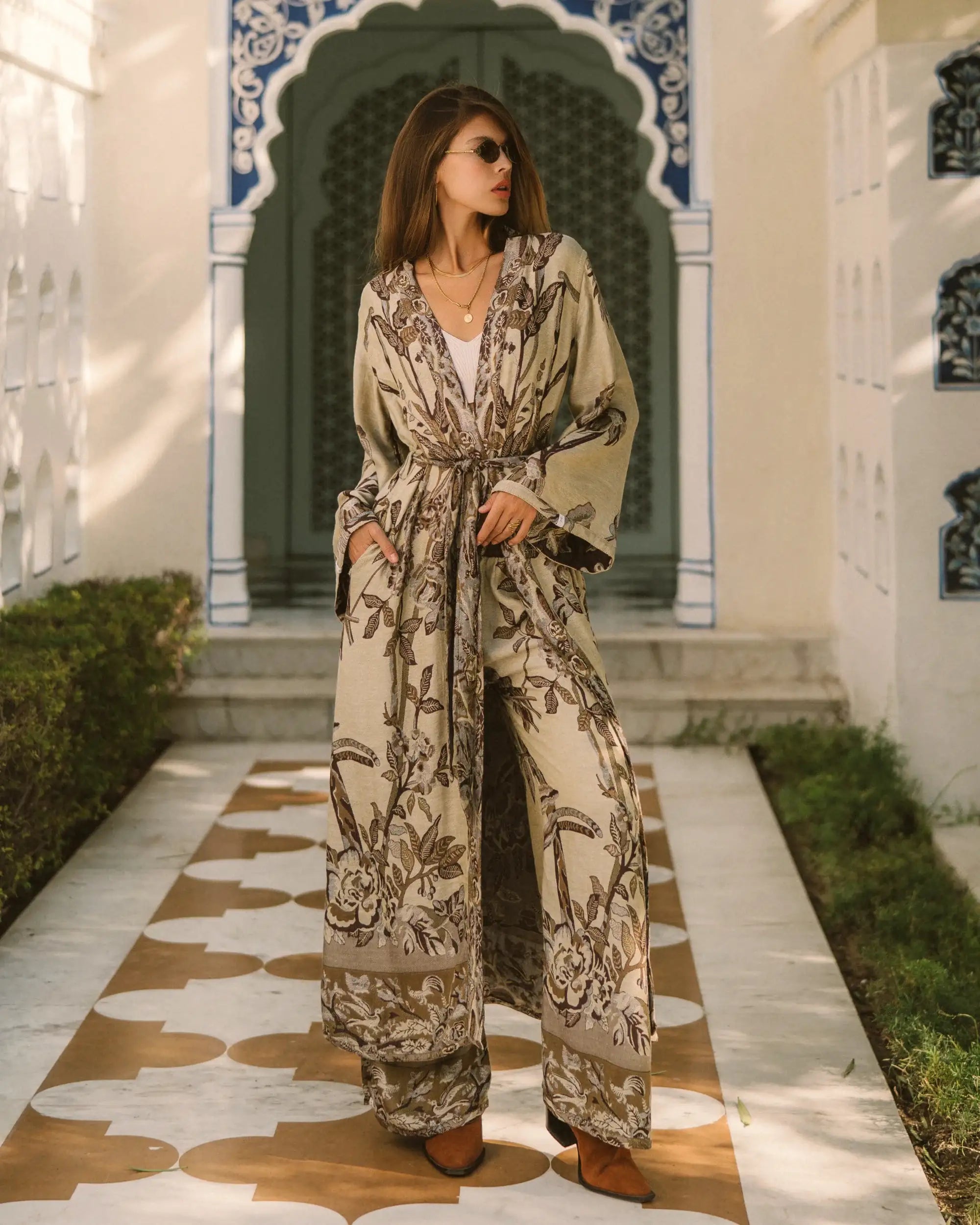 Burnt Umber EcoVero Maxi Kaftan