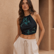 Baby it's Blue - Modal Halter Top