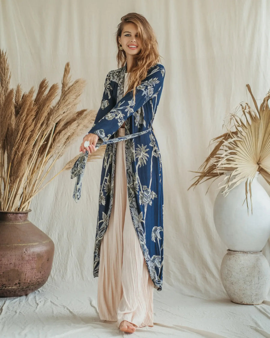 EcoVero Original Kaftan Deep Blue Sea