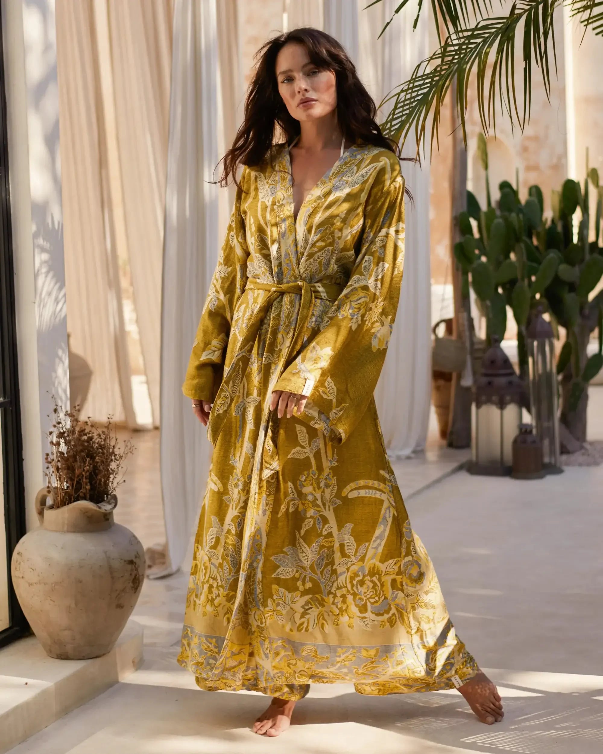 Golden Lotus EcoVero Maxi Kaftan