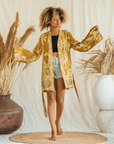 Golden Lotus - Short Kimono