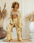 Golden Lotus - Short Kimono