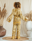 Golden Lotus - Short Kimono