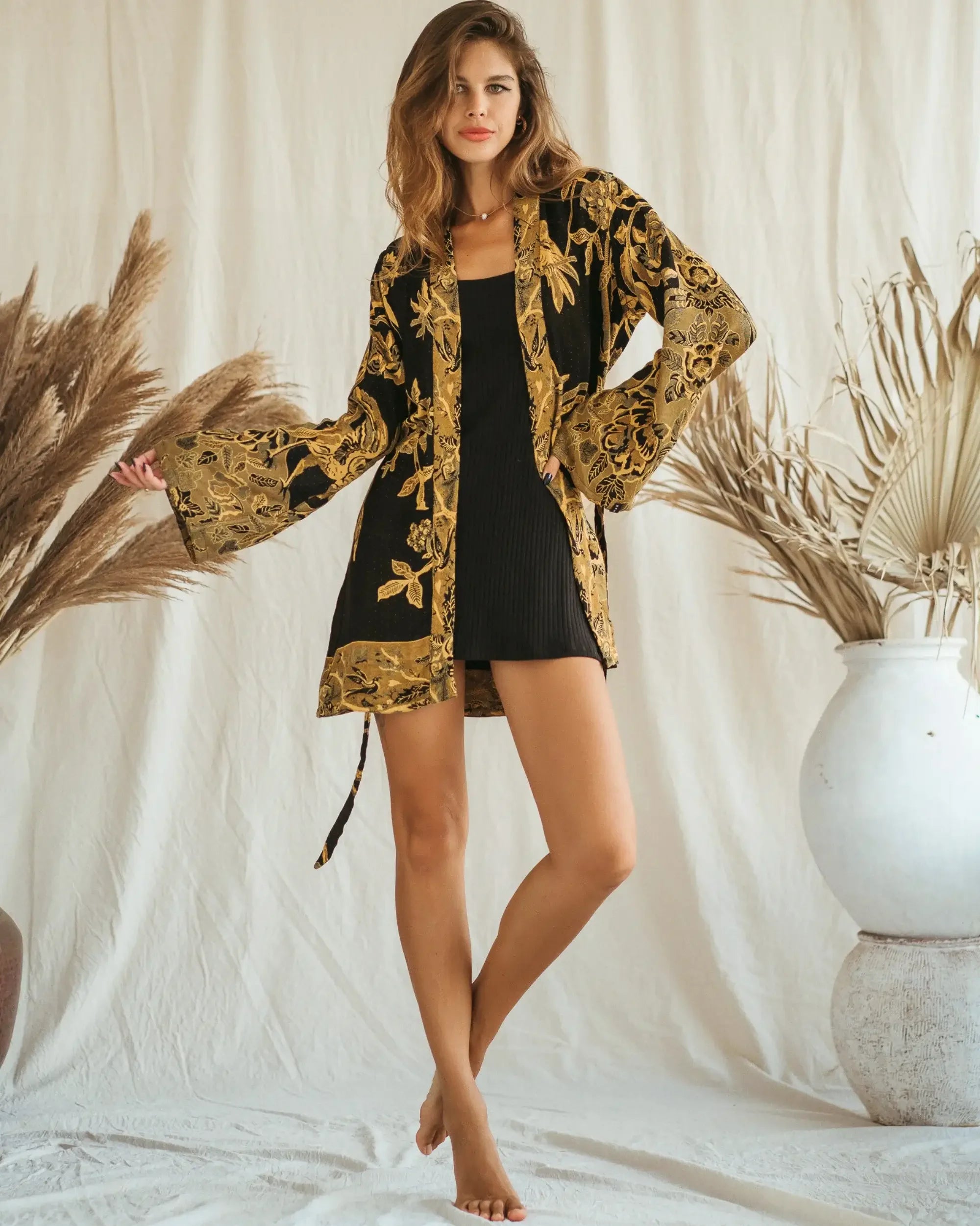 Sunflower Power EcoVero Short Kimono