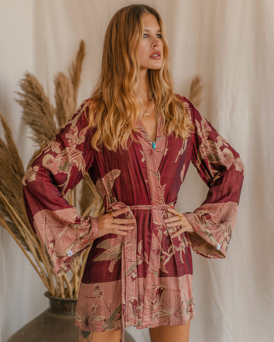 Wineberry Dream - Short Kimono (shipping end of March)