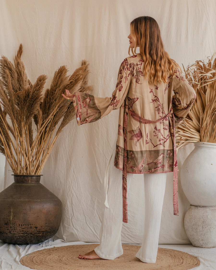 Wineberry Dream - Short Kimono (shipping end of March)