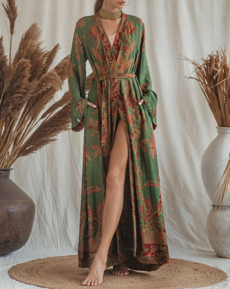 Green Goddess - Maxi Kaftan (Pre Order - will ship in December)