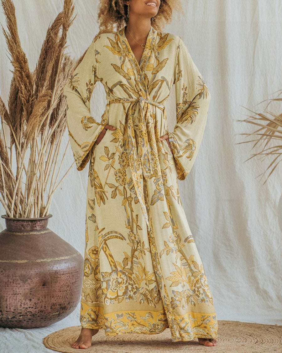 Golden Lotus - Maxi Kaftan