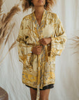 Golden Lotus - Short Kimono