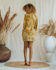 Golden Lotus - Short Kimono